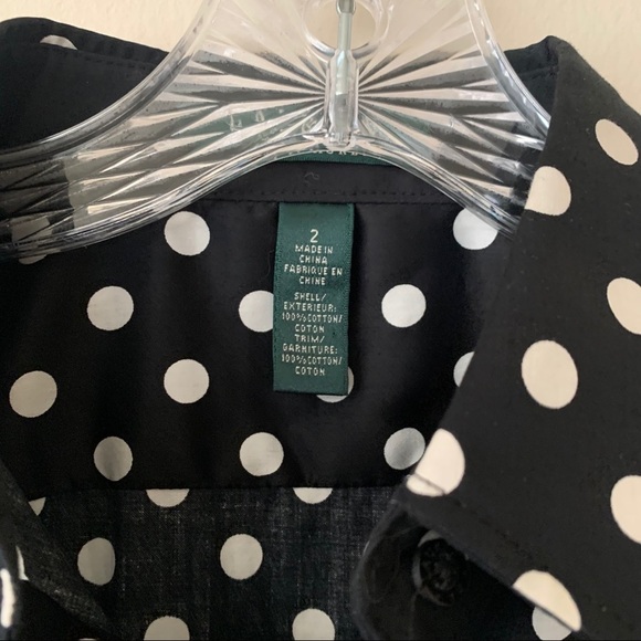 RALPH LAUREN button Officecore up peplum shirt size 2 - Picture 3 of 8